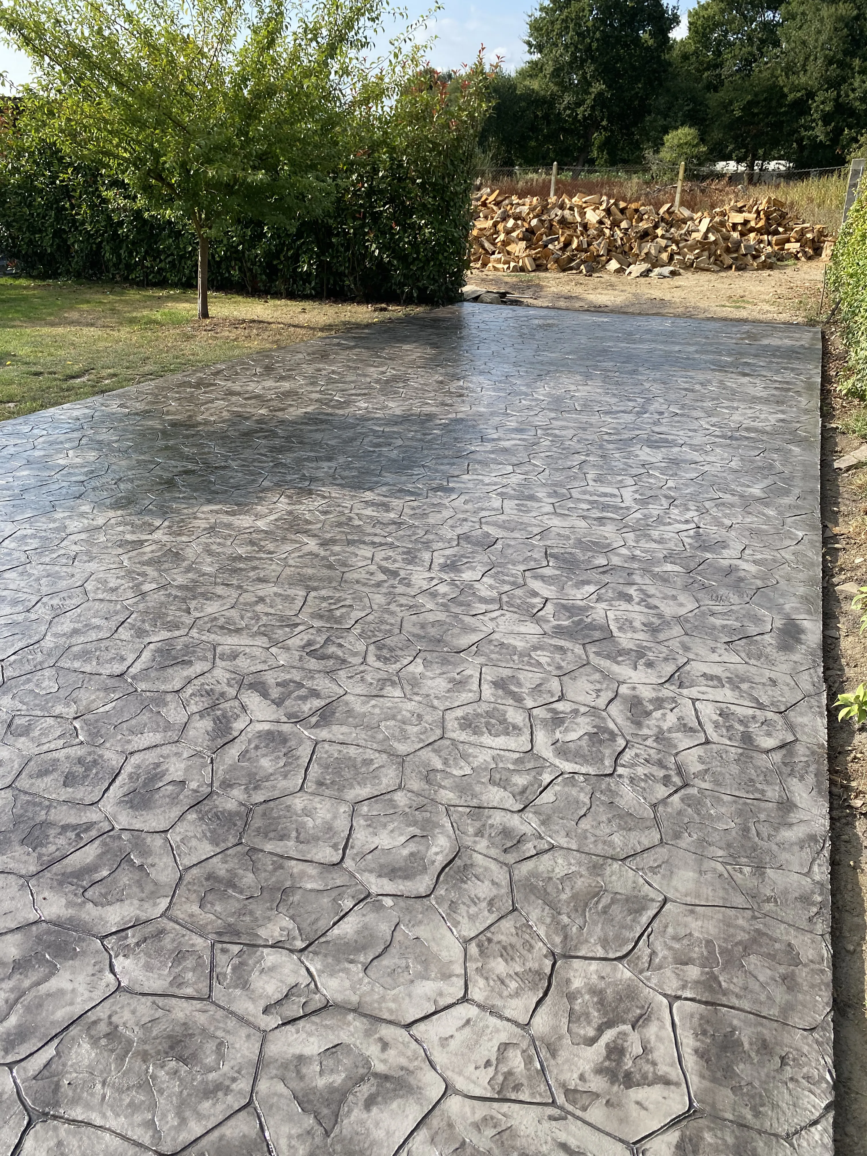 Suelo impreso acabado piedra natural